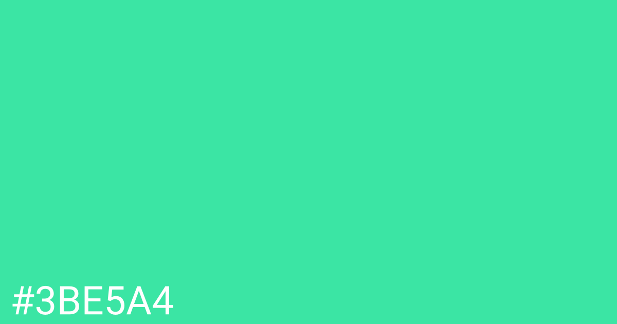 Hex color #3be5a4 graphic