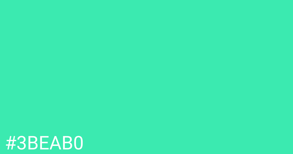 Hex color #3beab0 graphic