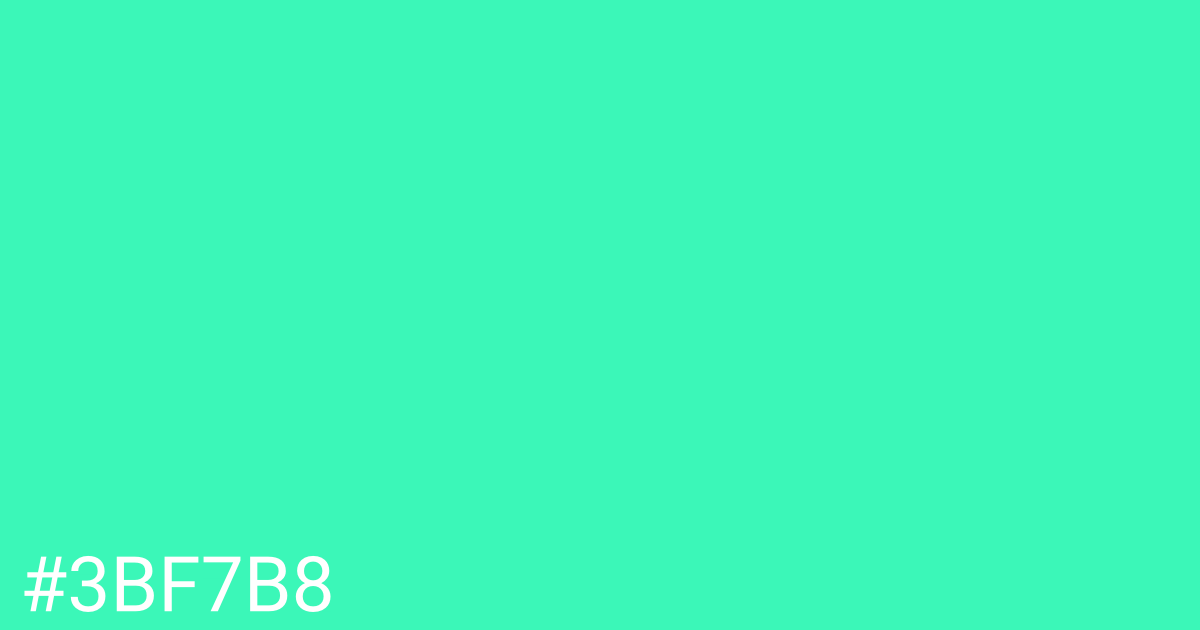 Hex color #3bf7b8 graphic