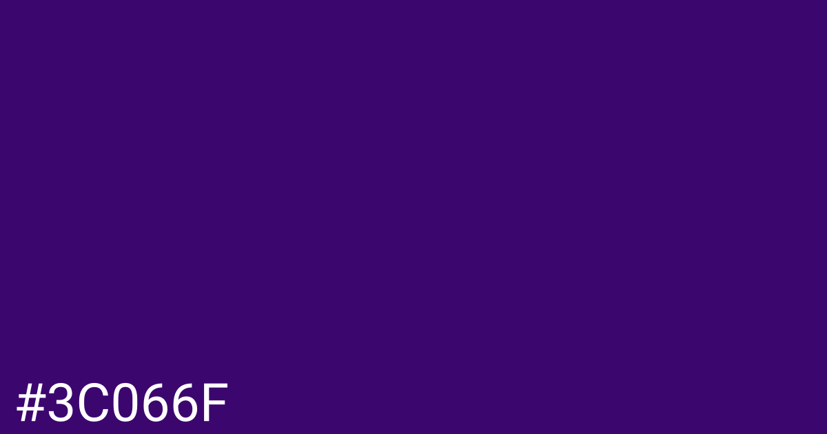 Hex color #3c066f graphic