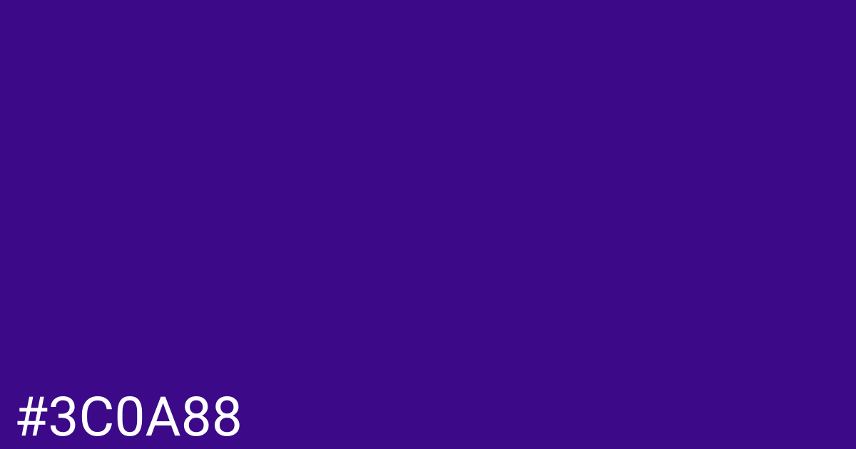 Hex color #3c0a88 graphic