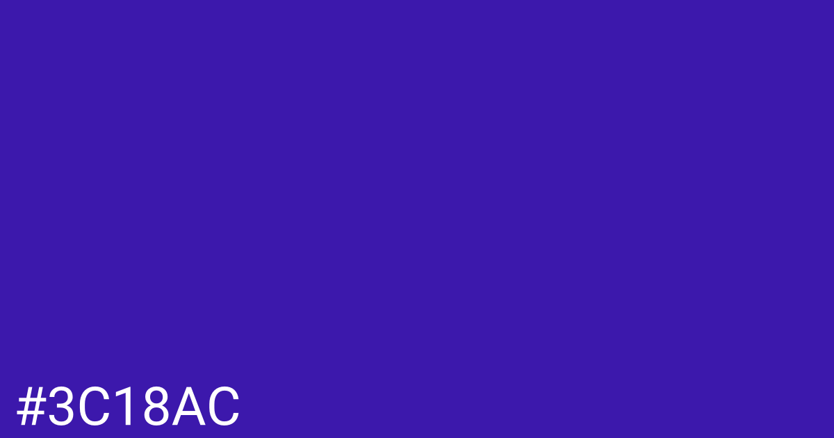 Hex color #3c18ac graphic