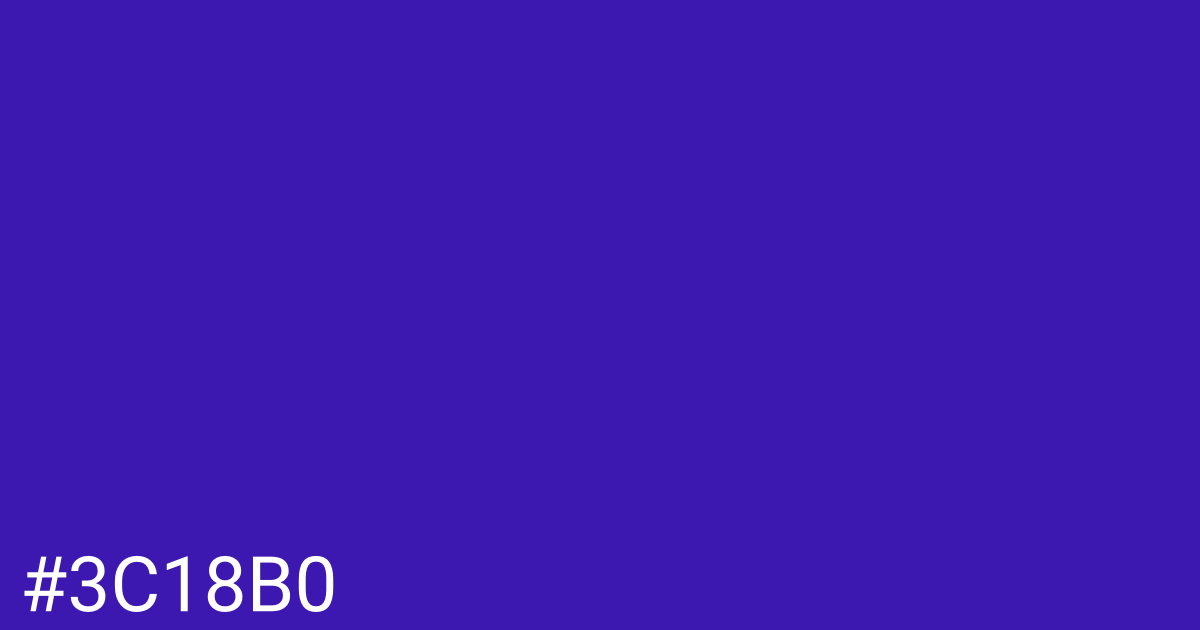 Hex color #3c18b0 graphic