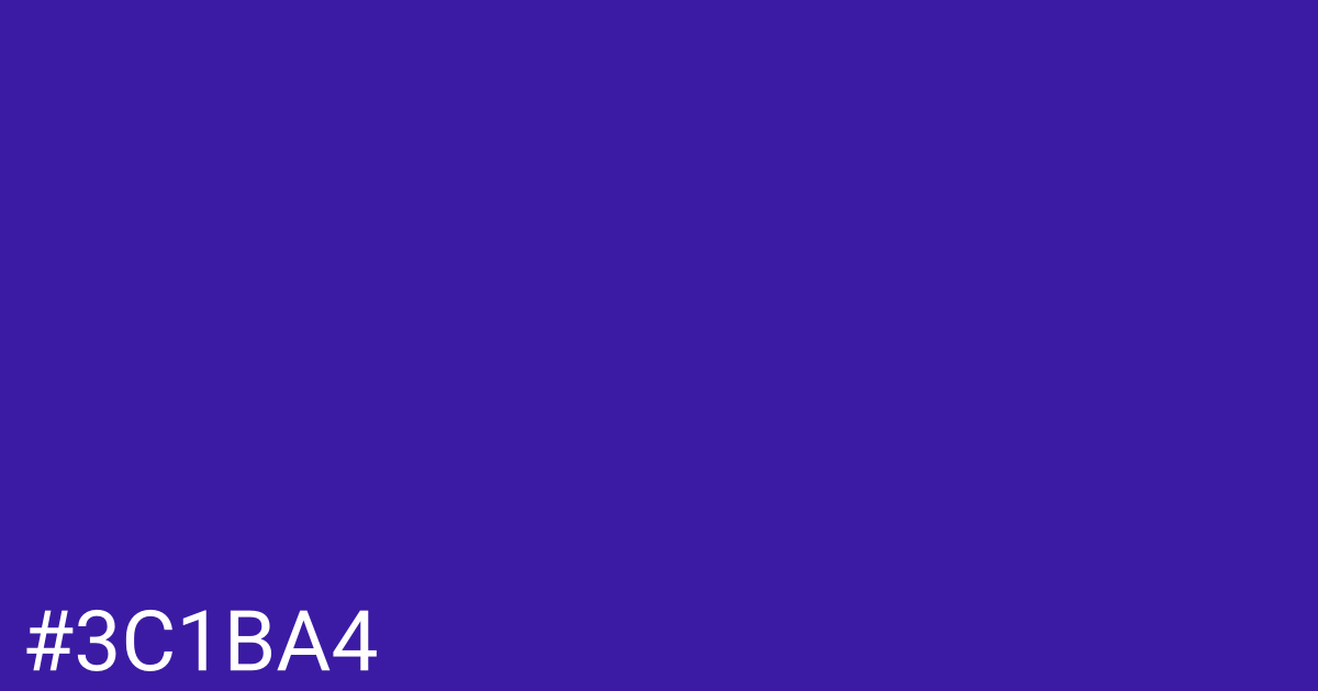 Hex color #3c1ba4 graphic