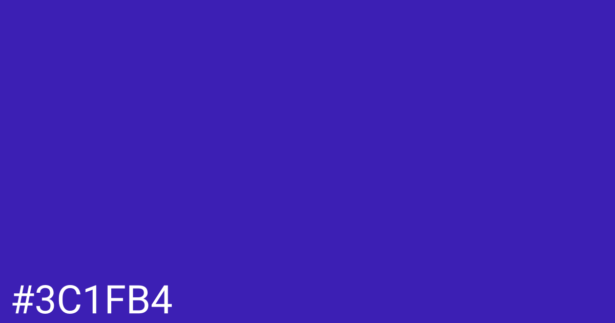 Hex color #3c1fb4 graphic