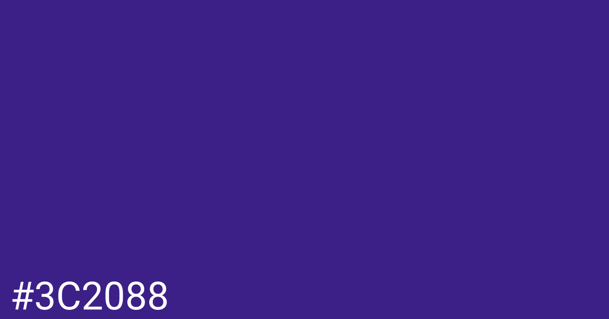 Hex color #3c2088 graphic