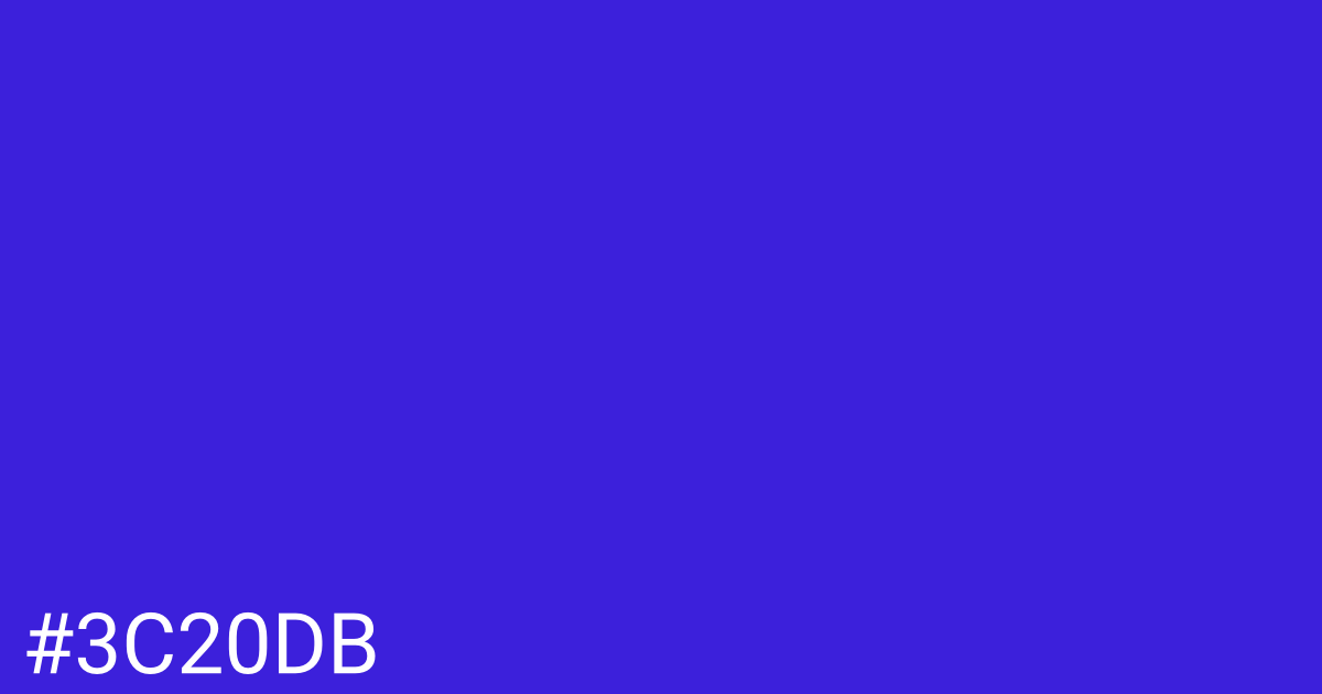 Hex color #3c20db graphic