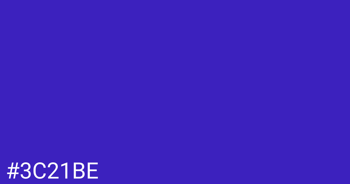 Hex color #3c21be graphic