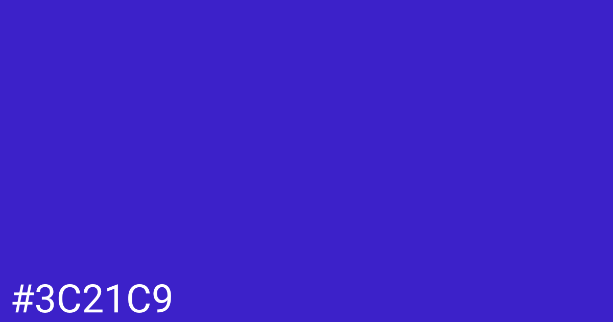 Hex color #3c21c9 graphic