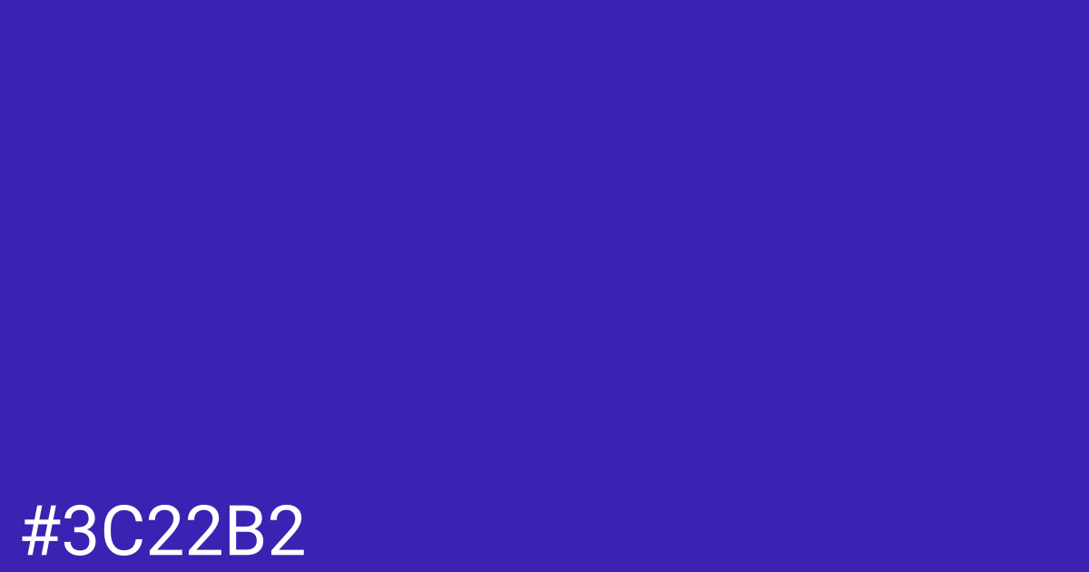 Hex color #3c22b2 graphic