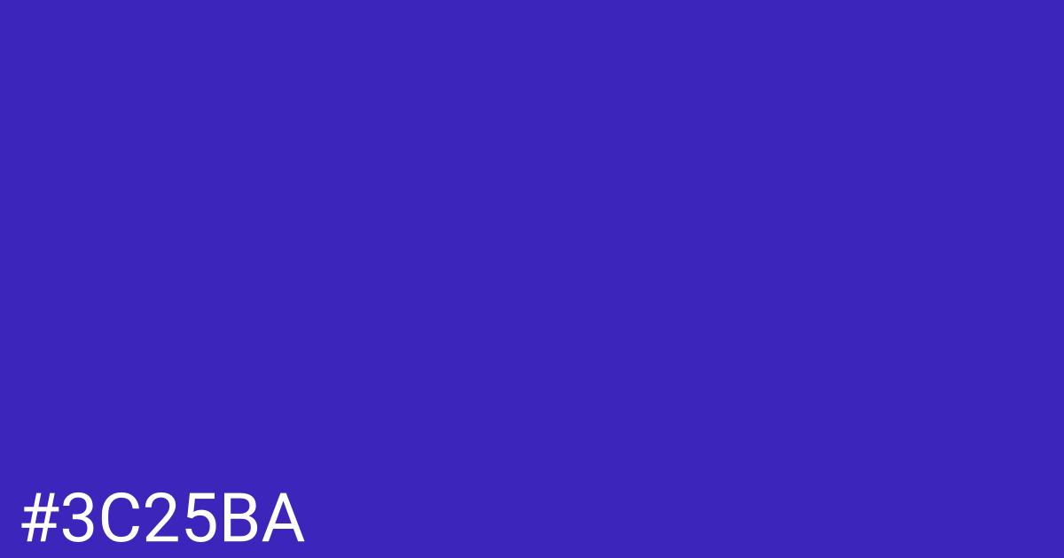 Hex color #3c25ba graphic
