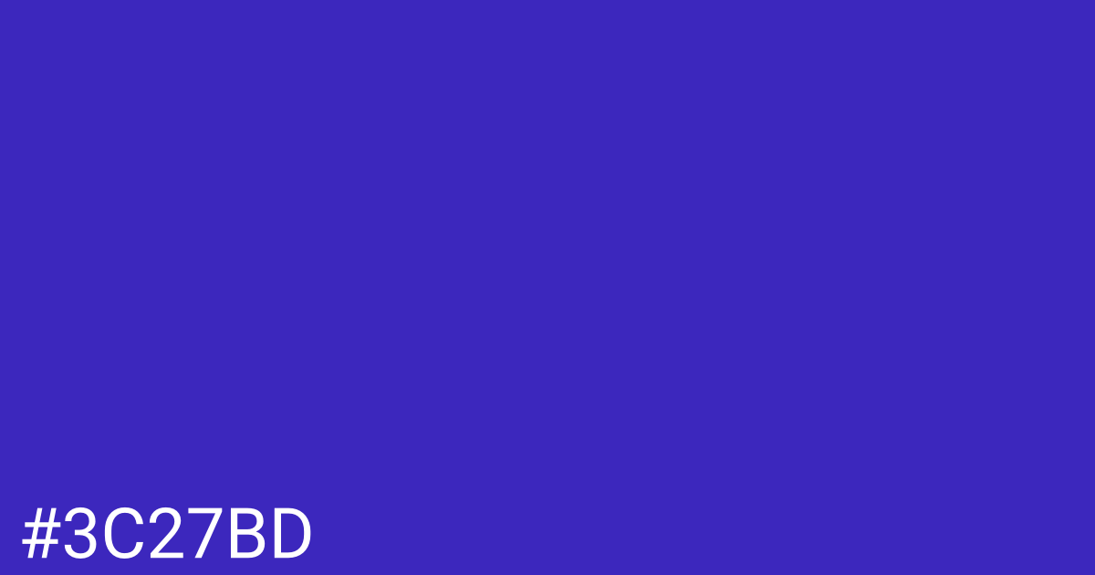 Hex color #3c27bd graphic