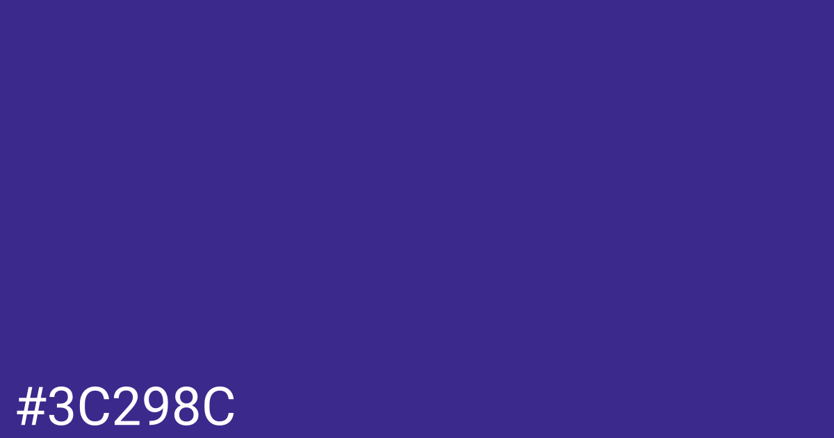 Hex color #3c298c graphic
