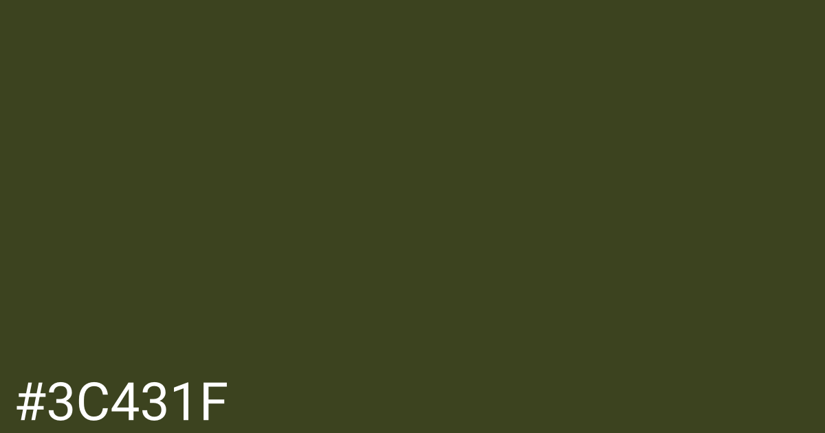 Hex color #3c431f graphic