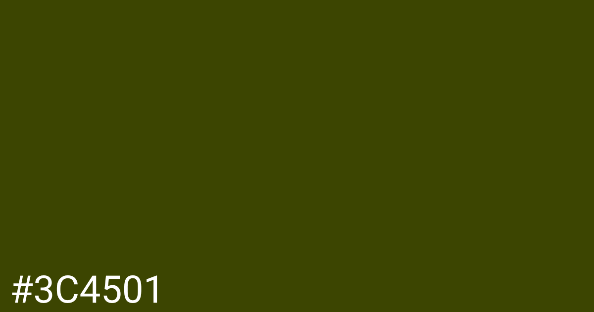Hex color #3c4501 graphic