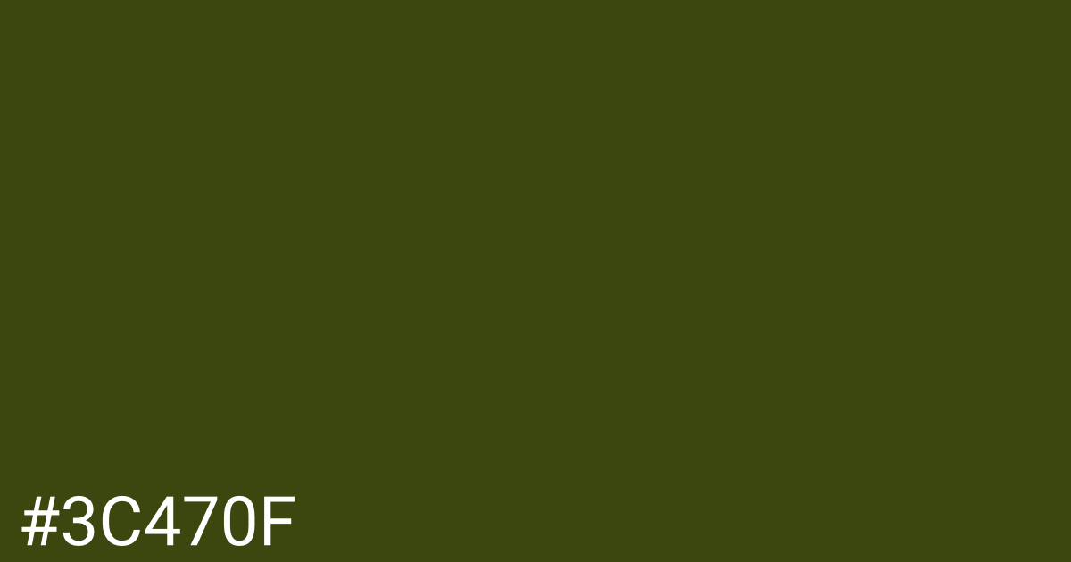 Hex color #3c470f graphic
