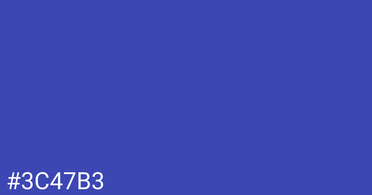 Hex color #3c47b3 graphic