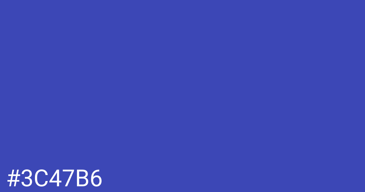 Hex color #3c47b6 graphic