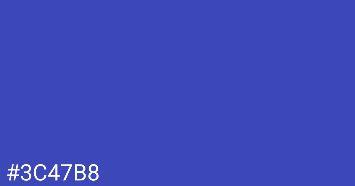 Hex color #3c47b8 graphic