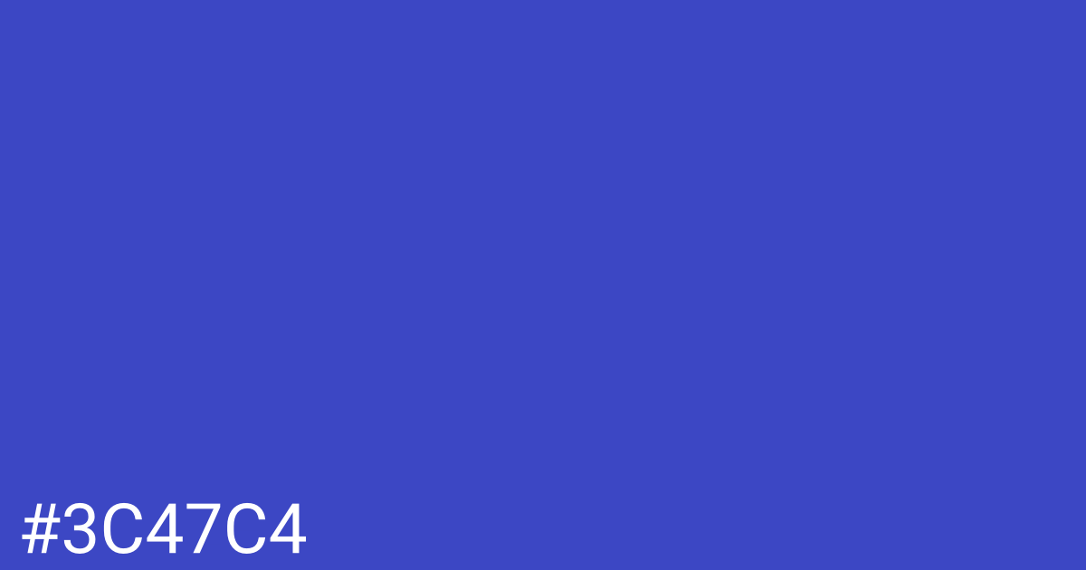 Hex color #3c47c4 graphic