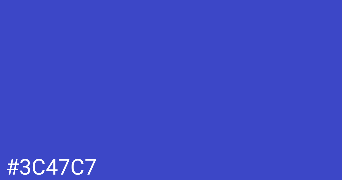 Hex color #3c47c7 graphic