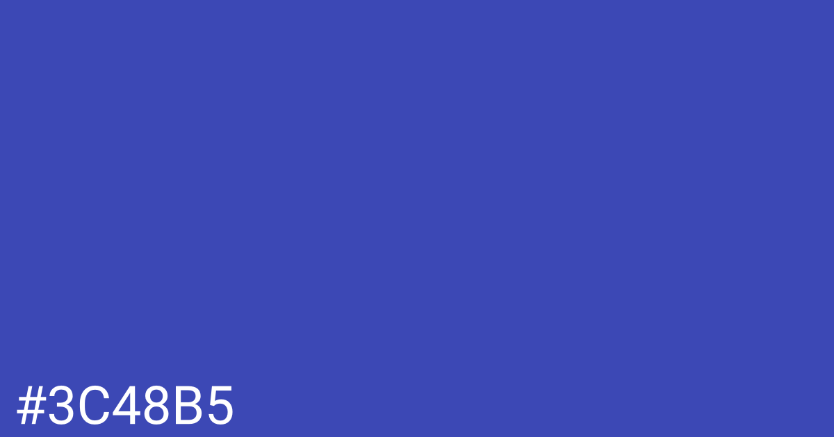 Hex color #3c48b5 graphic