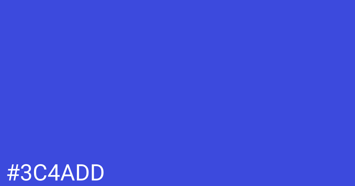 Hex color #3c4add graphic