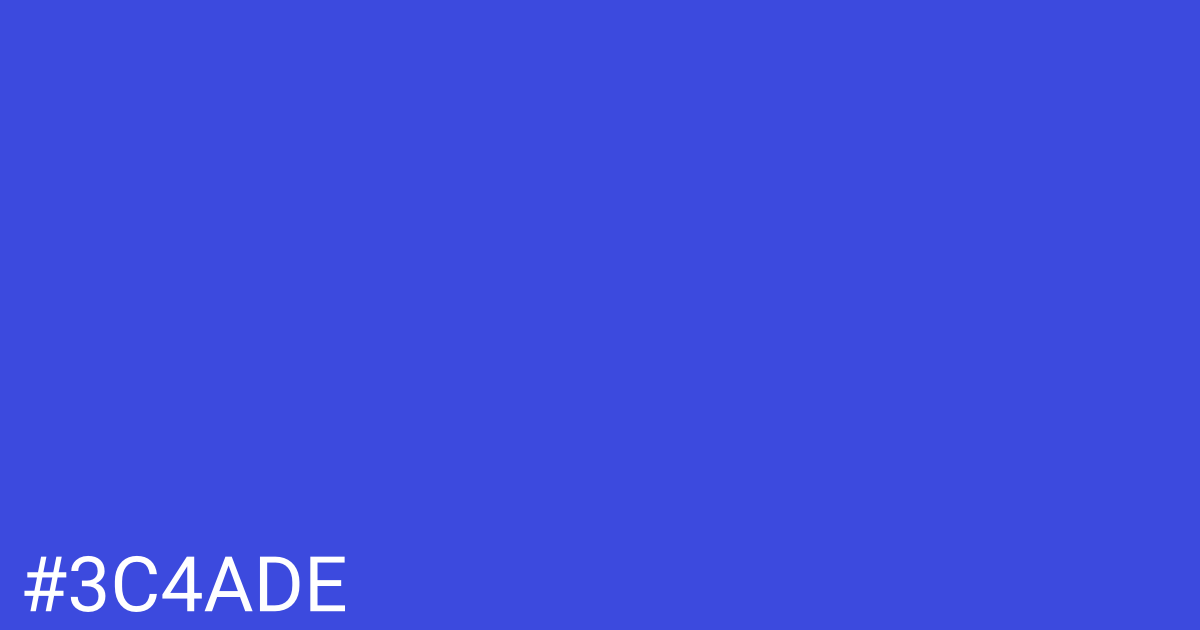 Hex color #3c4ade graphic