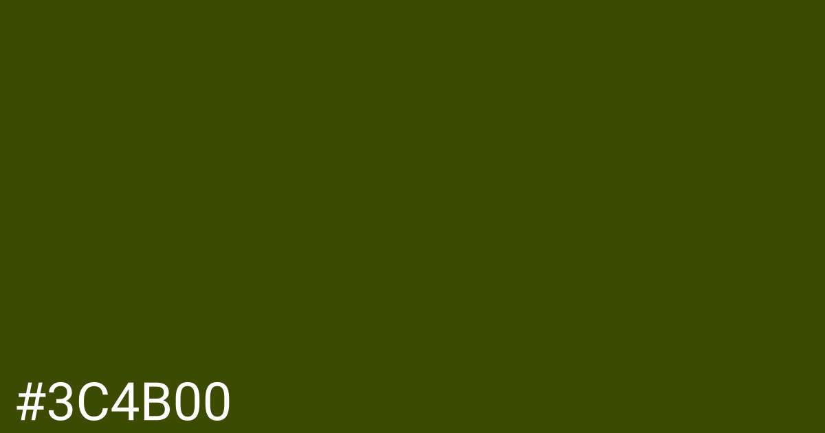 Hex color #3c4b00 graphic