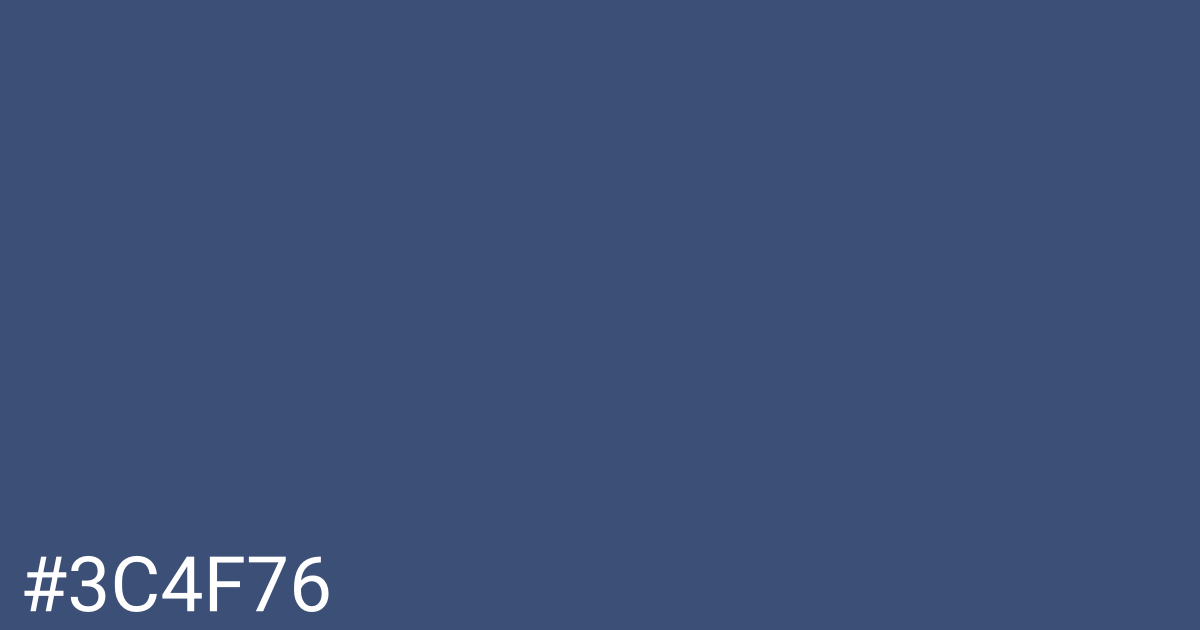 Hex color #3c4f76 graphic