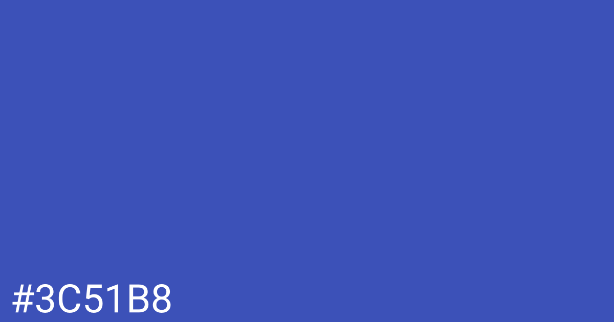 Hex color #3c51b8 graphic