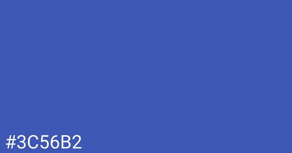 Hex color #3c56b2 graphic