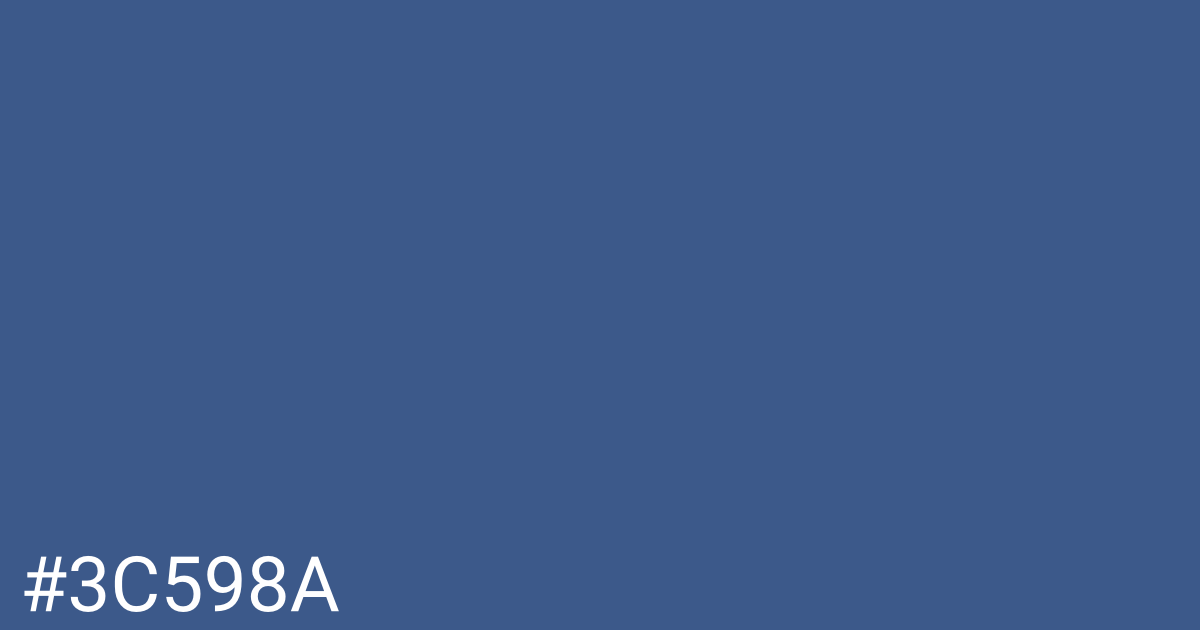 Hex color #3c598a graphic