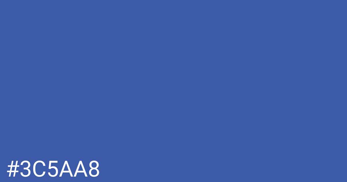 Hex color #3c5aa8 graphic