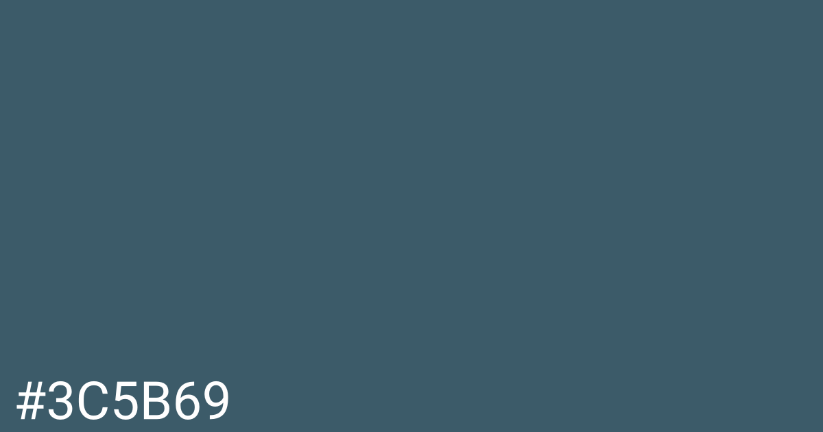 Hex color #3c5b69 graphic