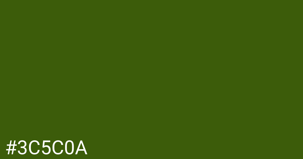 Hex color #3c5c0a graphic