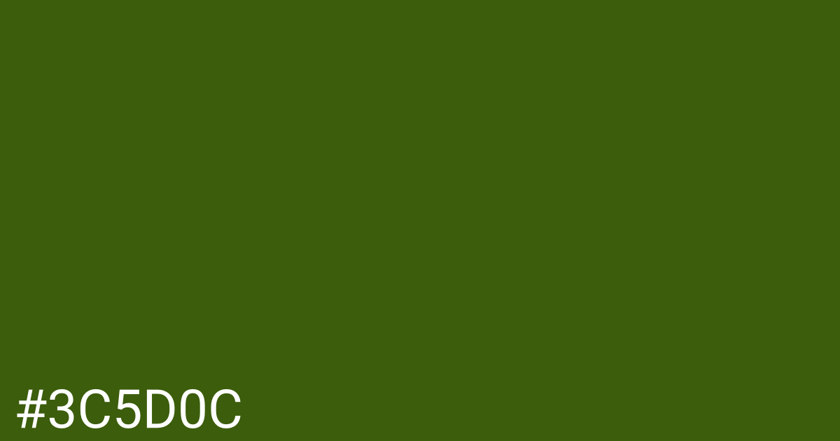 Hex color #3c5d0c graphic