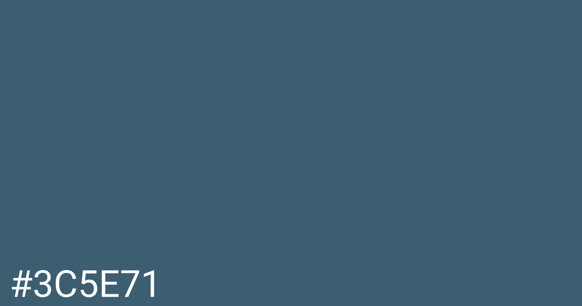 Hex color #3c5e71 graphic