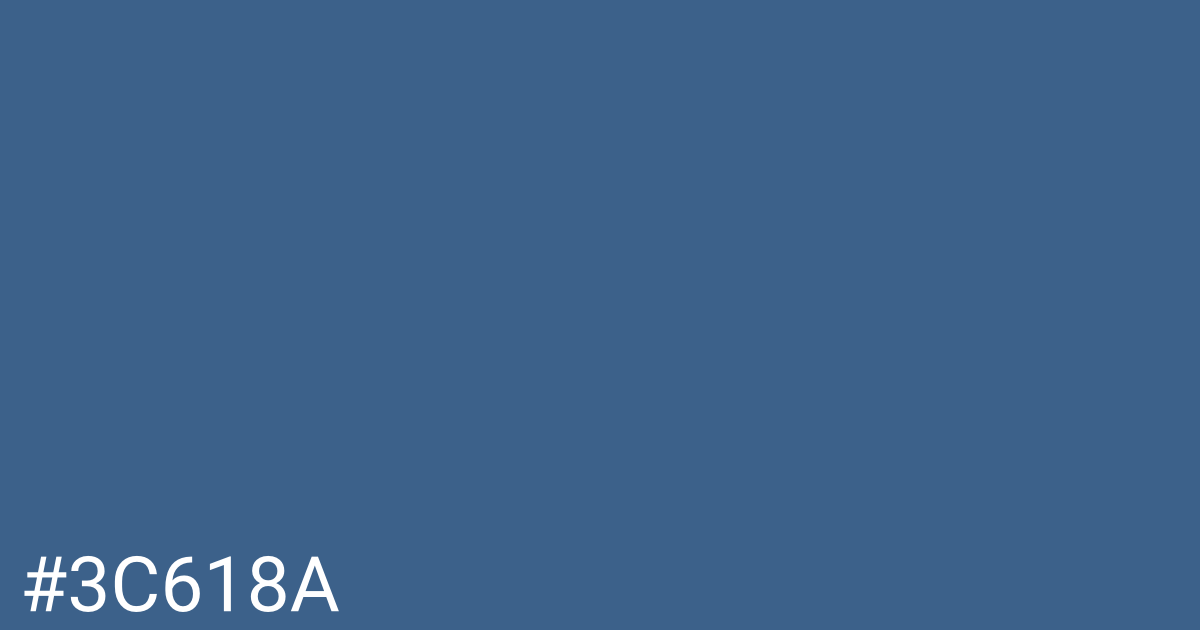 Hex color #3c618a graphic