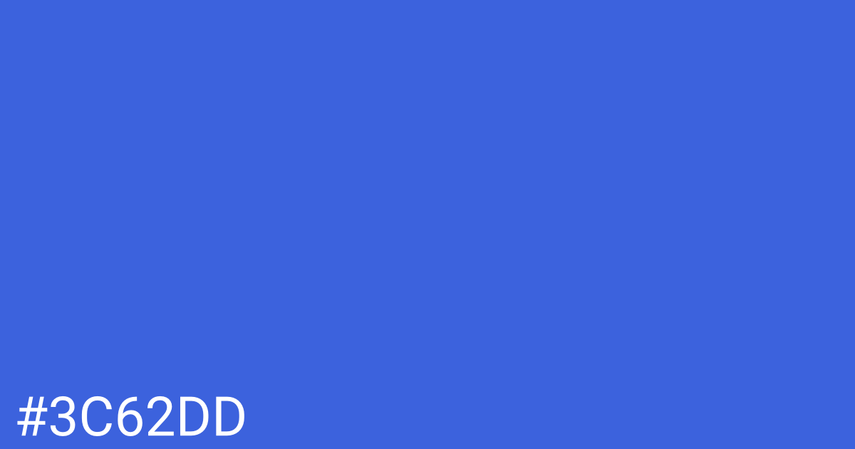 Hex color #3c62dd graphic