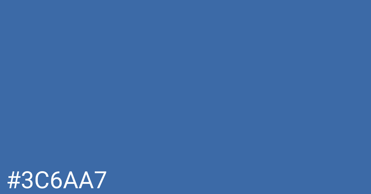 Hex color #3c6aa7 graphic