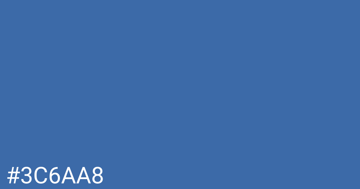 Hex color #3c6aa8 graphic