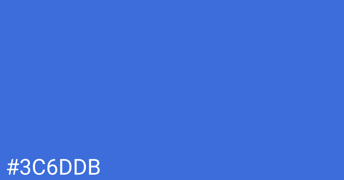 Hex color #3c6ddb graphic