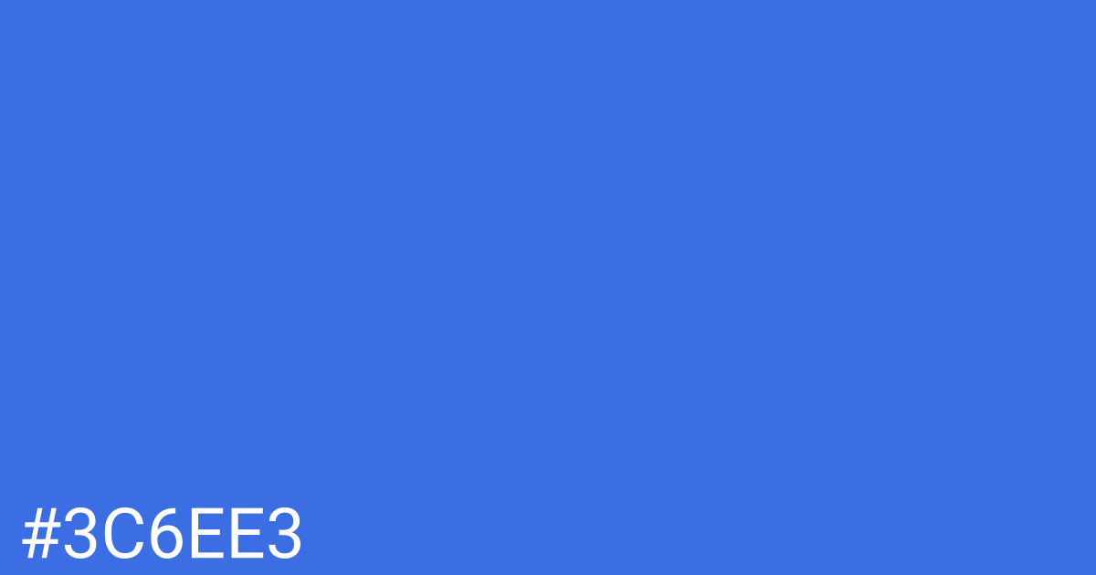 Hex color #3c6ee3 graphic