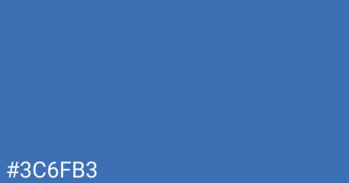 Hex color #3c6fb3 graphic