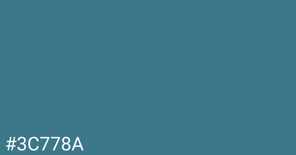 Hex color #3c778a graphic