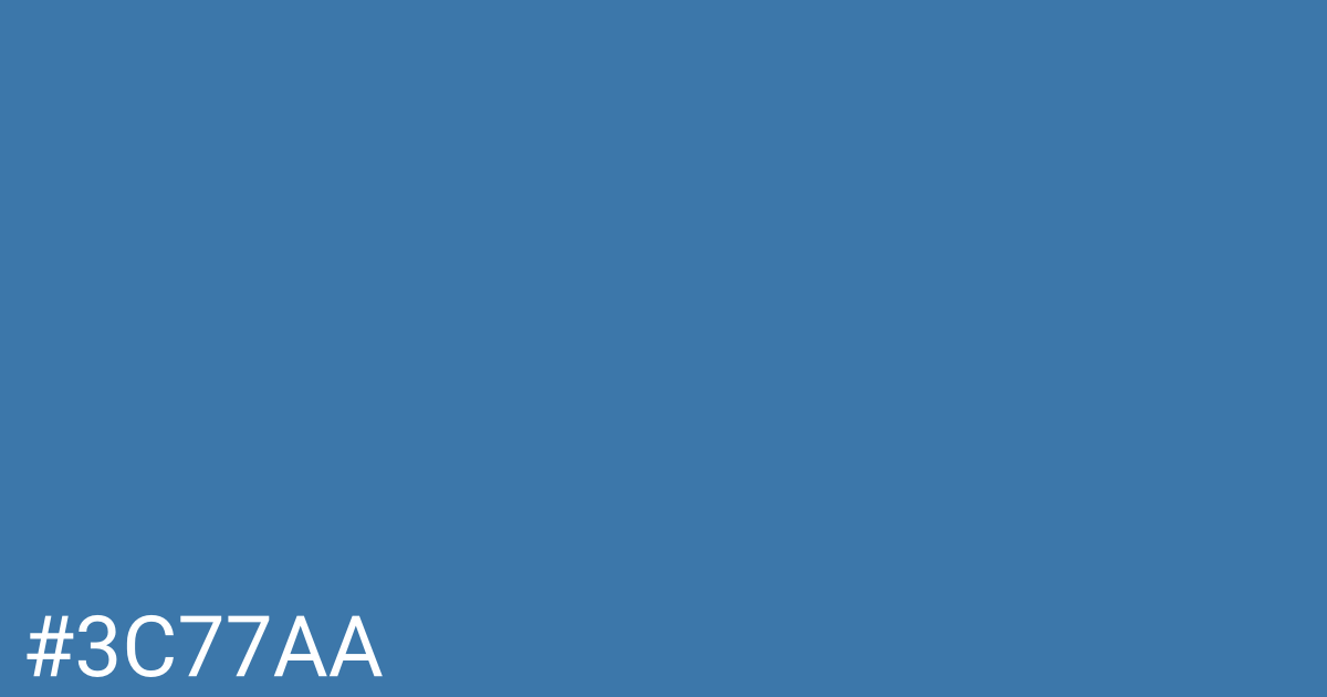 Hex color #3c77aa graphic