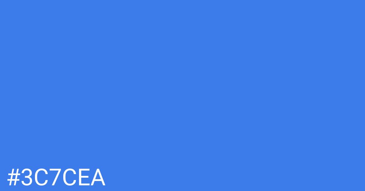 Hex color #3c7cea graphic