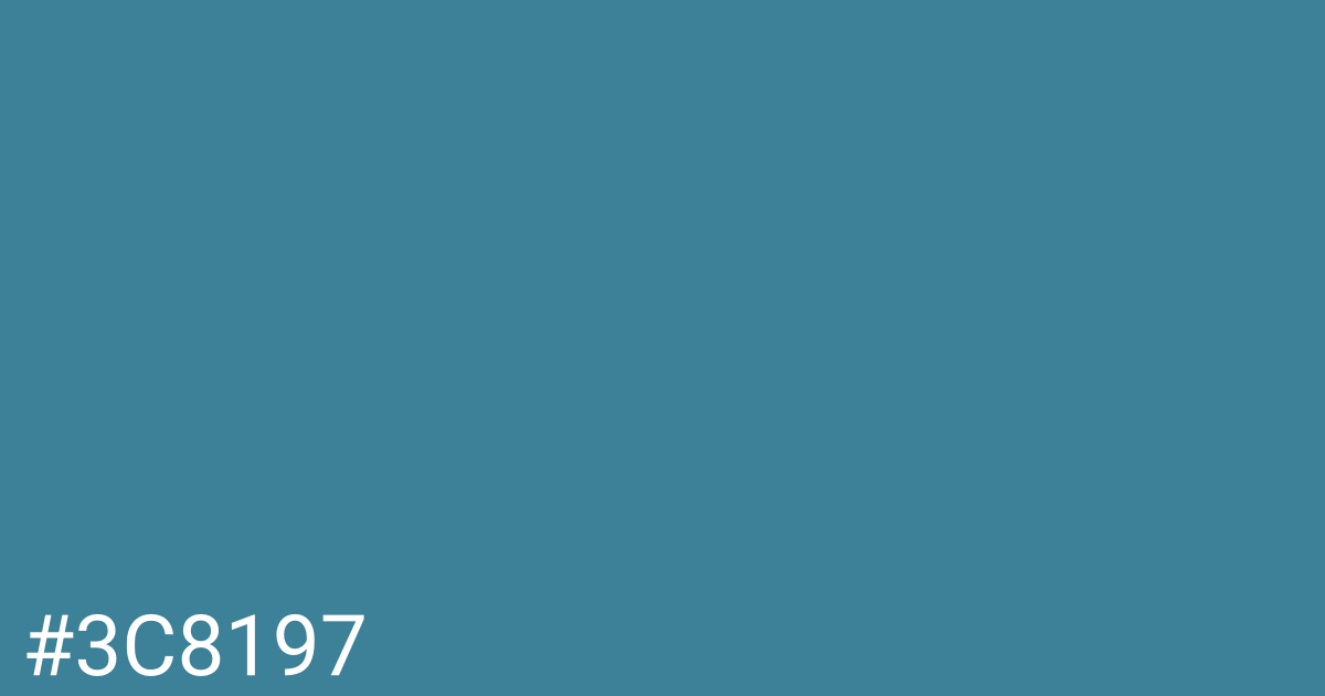 Hex color #3c8197 graphic