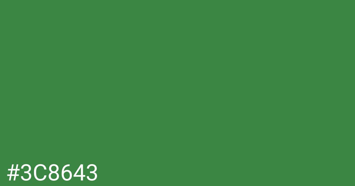 Hex color #3c8643 graphic